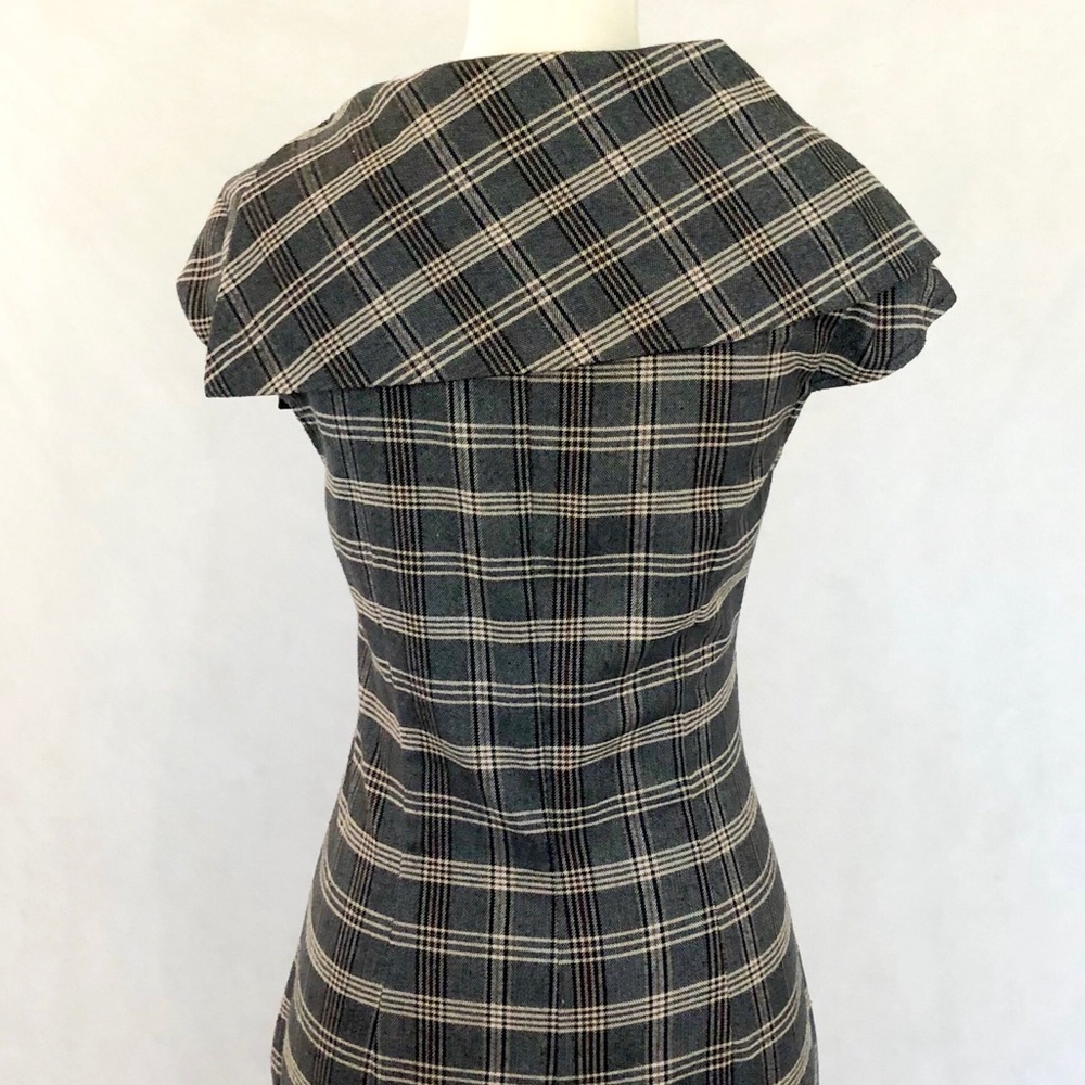 Voodoo Vixen Plaid Pin Up Style Fitted Dress - Picture 6 of 8